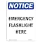 Signmission OSHA Notice, 7" Height, Emergency Flashlight Here Sign, 7" X 5", Portrait OS-NS-D-57-V-11839 - alternate 1